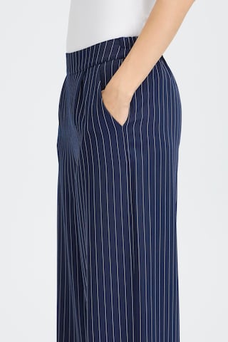 Wide Leg Pantalon à pince 'IHHally' ICHI en bleu