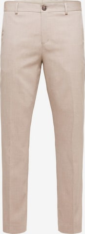 Pantalon à plis 'SNHNeil' SELECTED en beige : devant