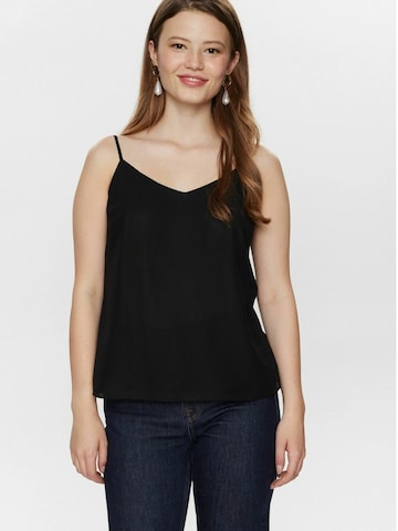 NÜMPH Topp 'Daisie' i svart: framsida