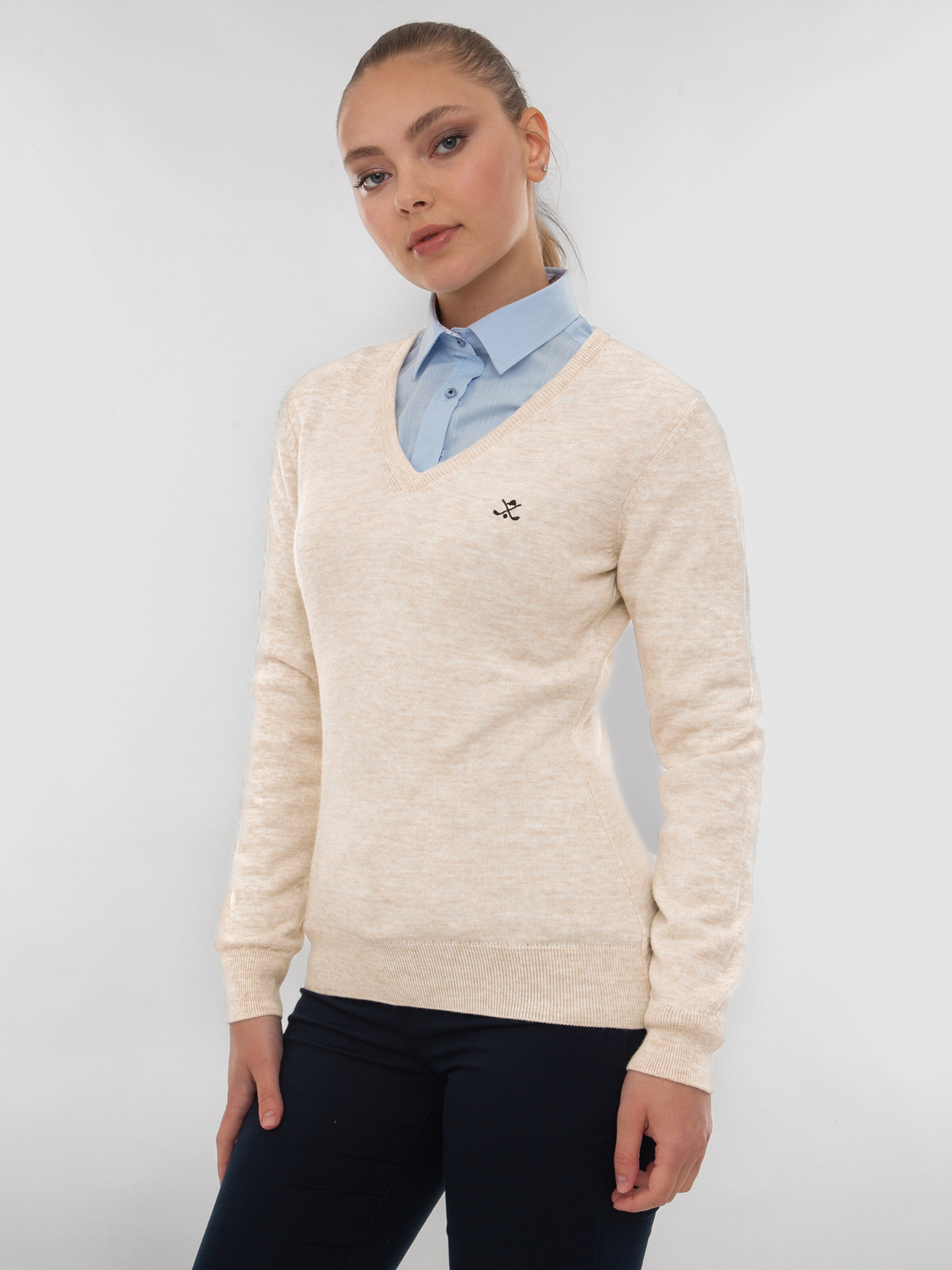 Sir Raymond Tailor Pullover Verty in Beigemeliert ABOUT YOU
