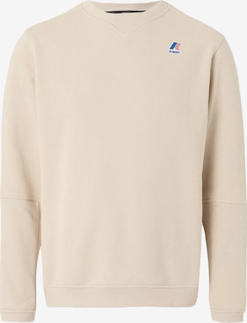 K-Way Sweatshirt 'FELPA NAEL POLY COTTON' in Beige: Vorderseite