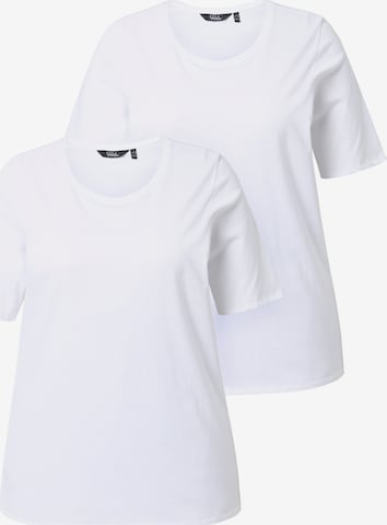 Ulla Popken Shirt in Weiß: Vorderseite