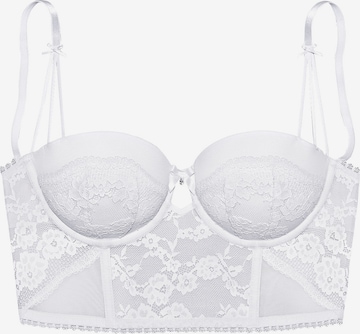 LASCANA Balconette Bra in White: front