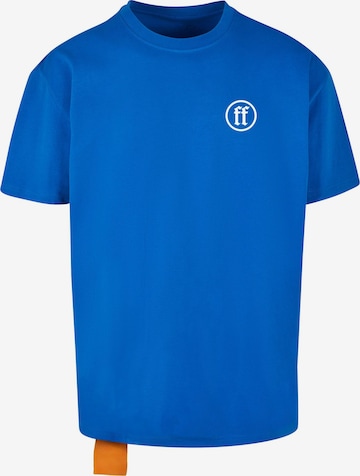 T-Shirt Forgotten Faces en bleu : devant