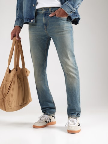 Coupe slim Jean 'Hatch' Pepe Jeans en bleu : devant