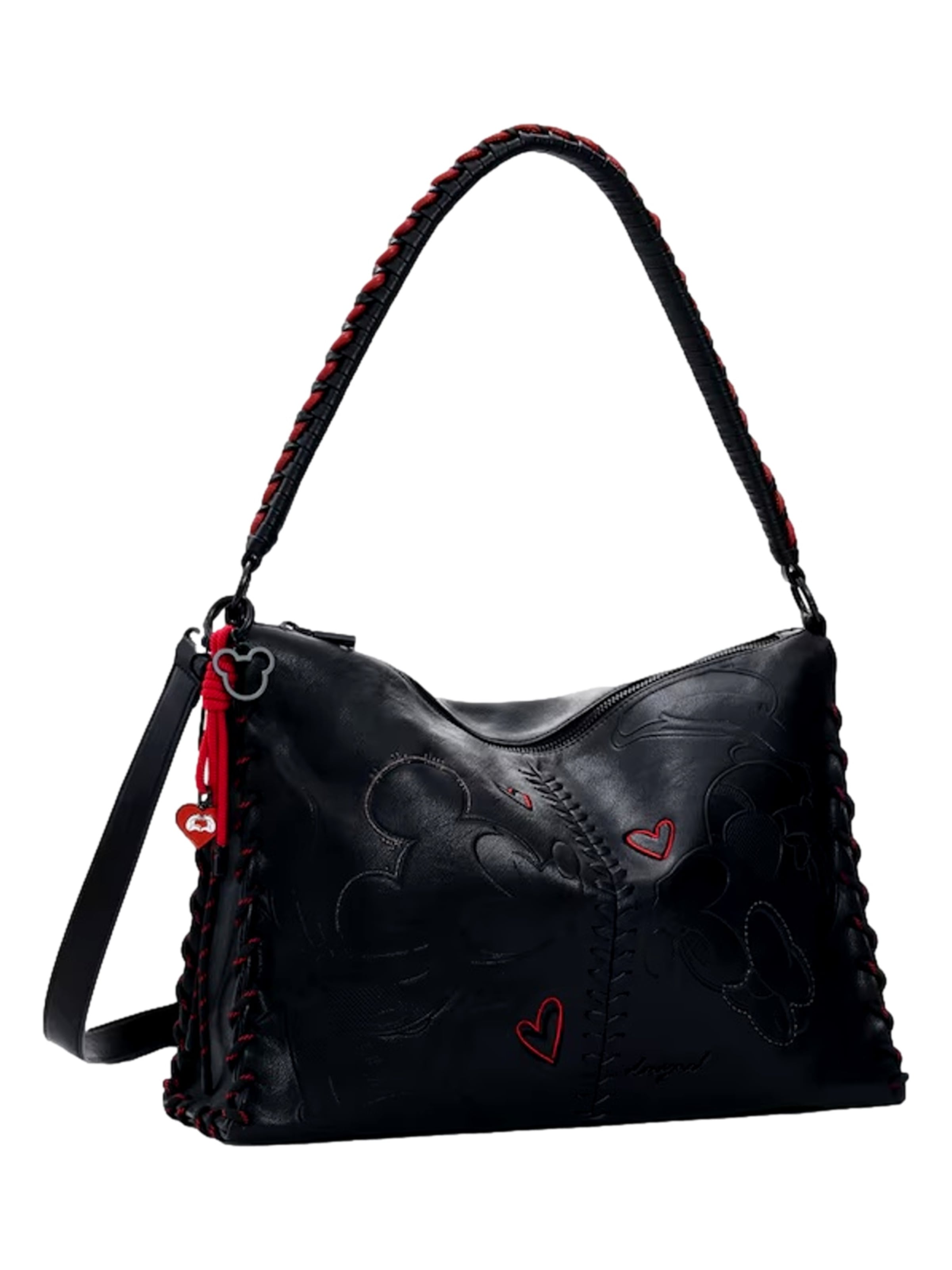 Desigual - Mala de ombro 'All Mickey Leiria' em preto