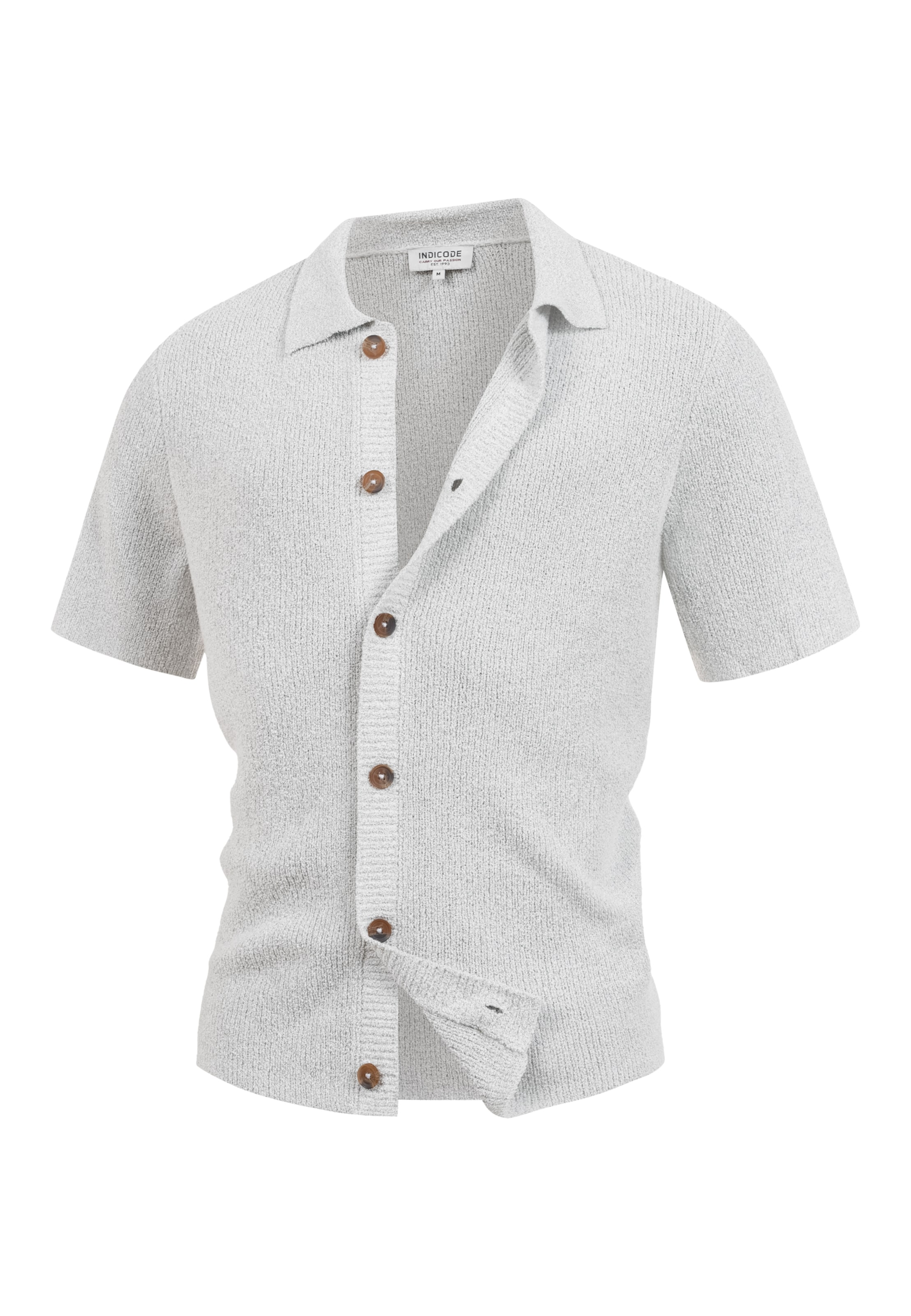 INDICODE JEANS Knit cardigan 'Daxmark' in Grey: front