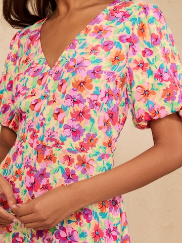 Abito di love & roses in giallo