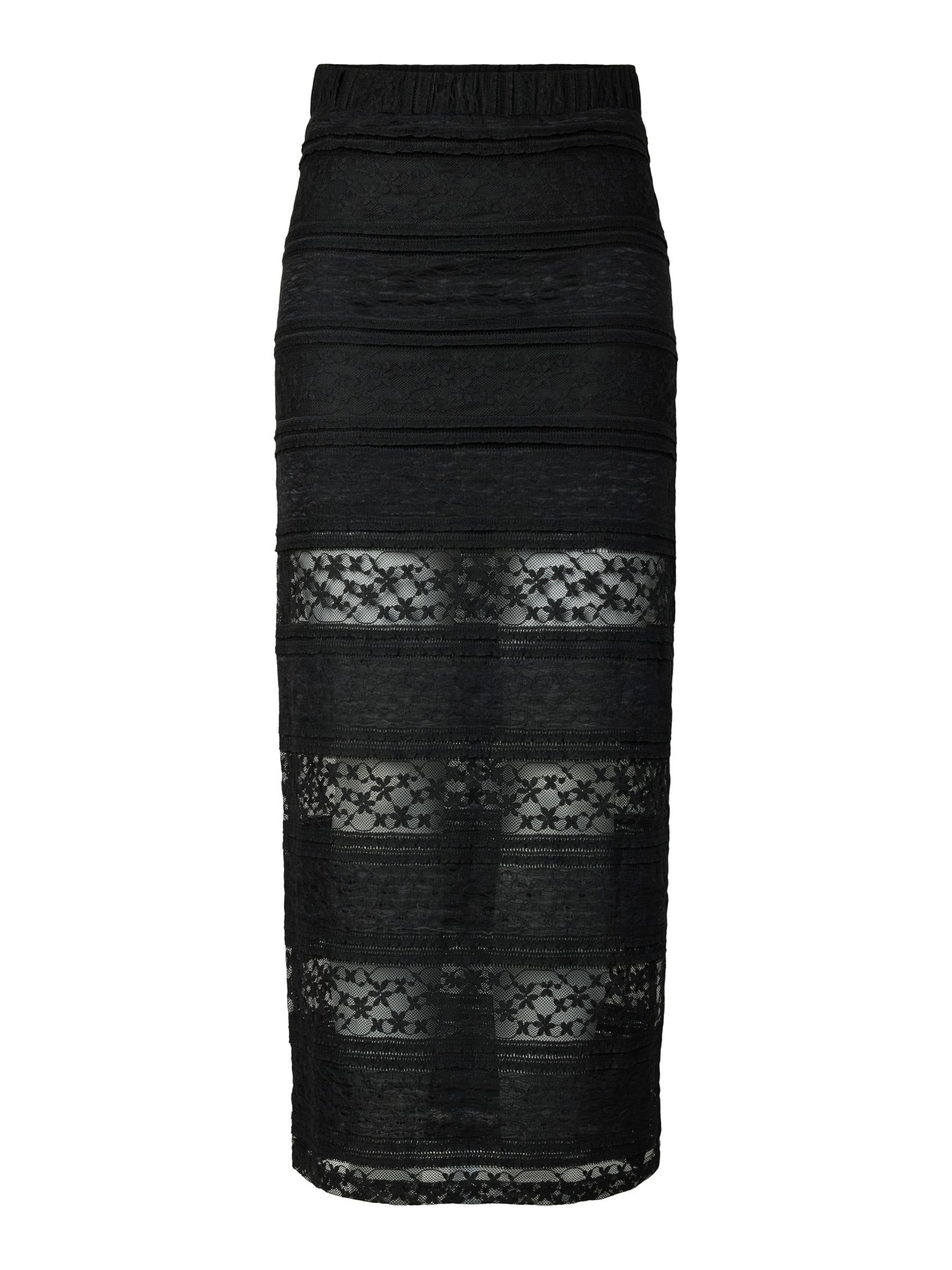 Jupe 'PCMiro' PIECES en noir : devant