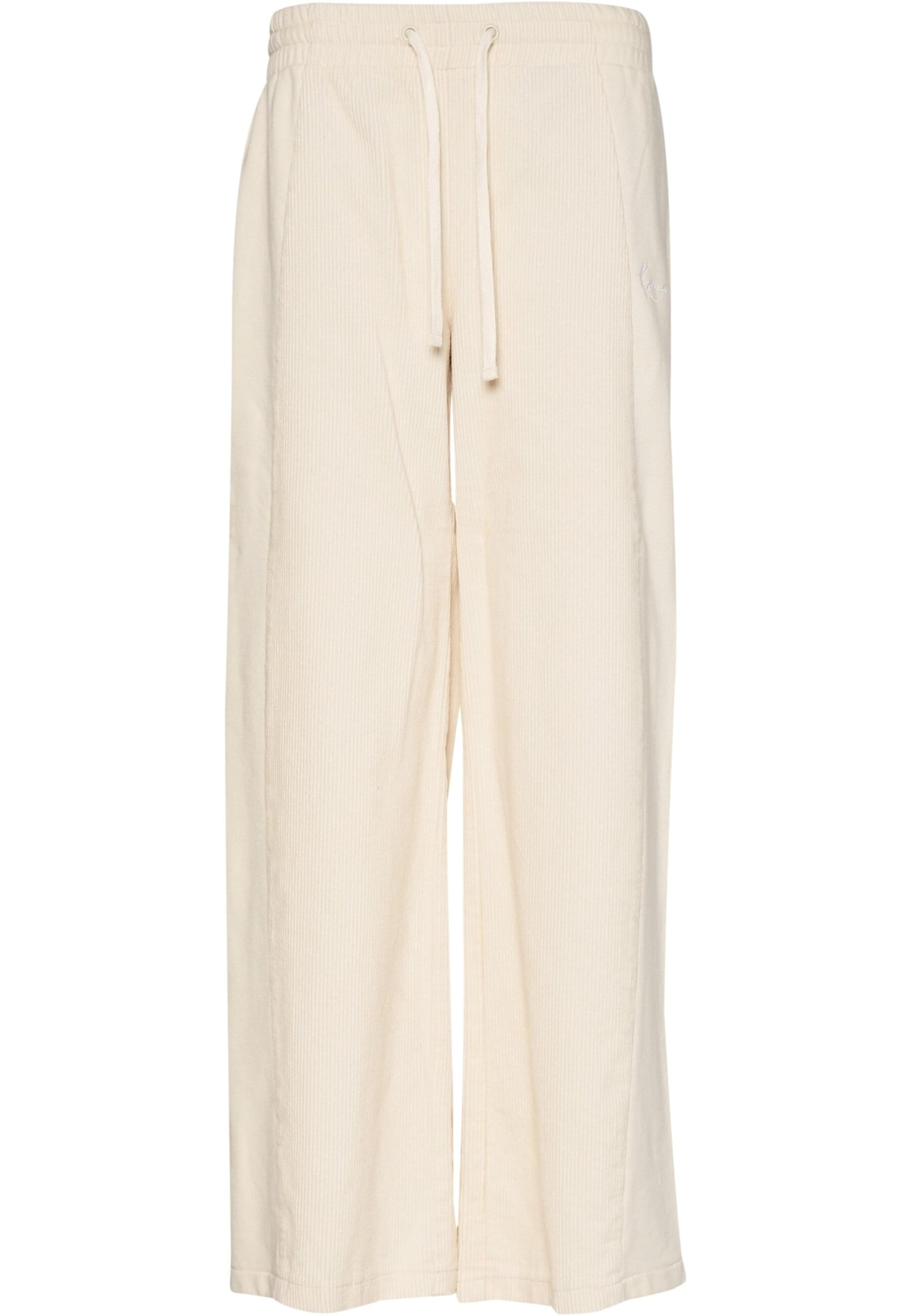 Wide Leg Pantalon Karl Kani en beige : devant