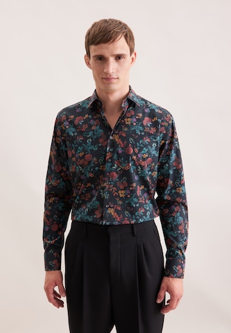 Coupe regular Chemise business SEIDENSTICKER en noir : devant