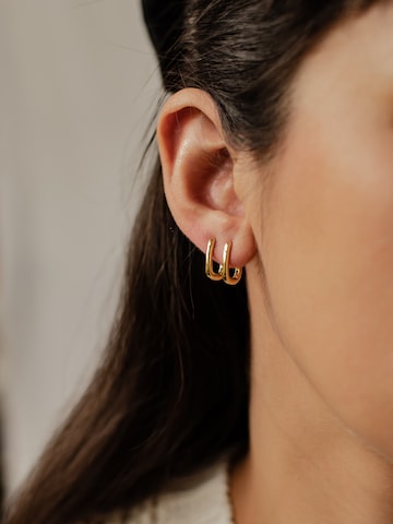Hey Happiness - Pendientes 'Ellipse' en oro: frente