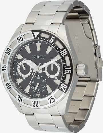 Montre à affichage analogique GUESS en argent : devant
