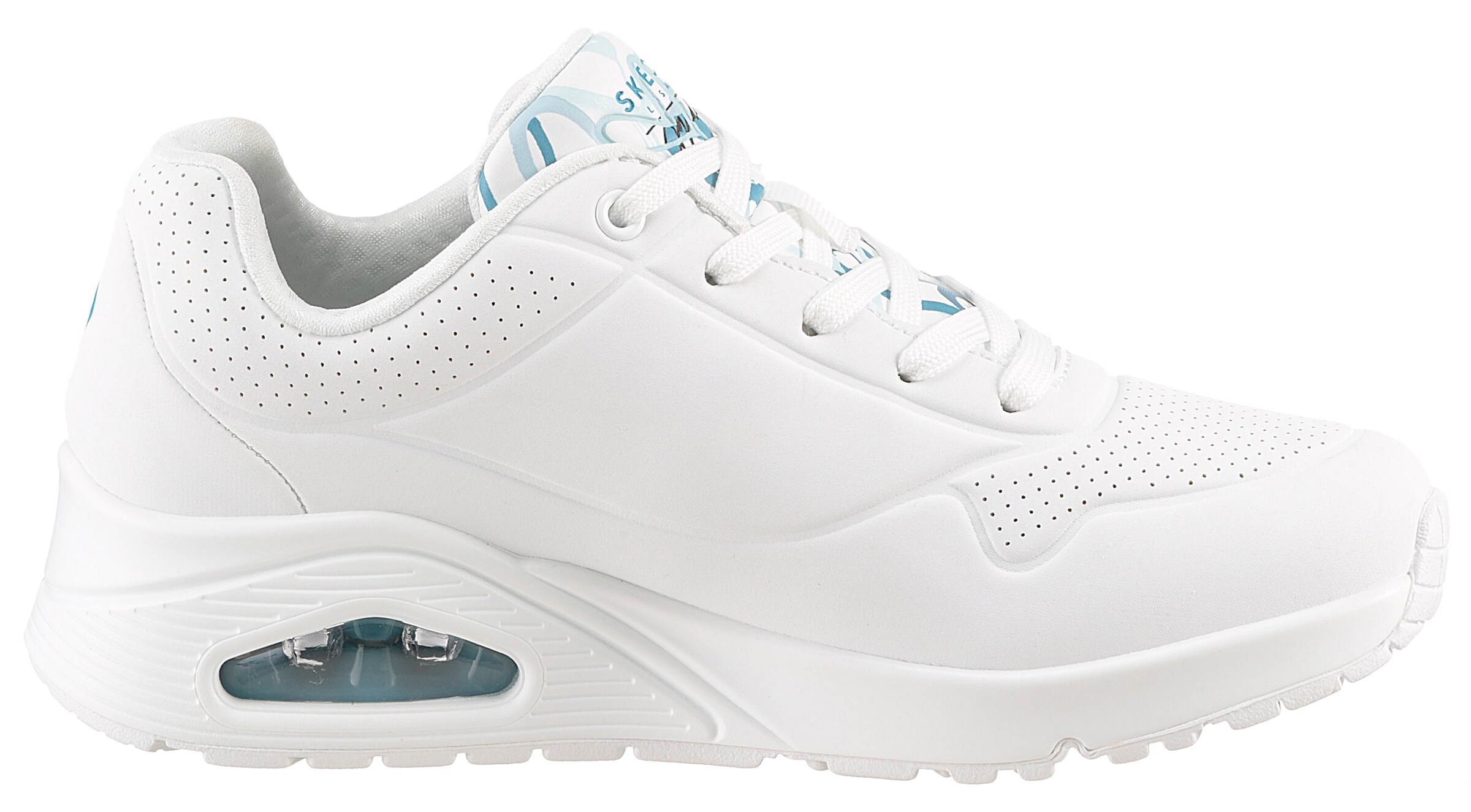 SKECHERS Platform trainers 'Uno - Spread The Love' in White