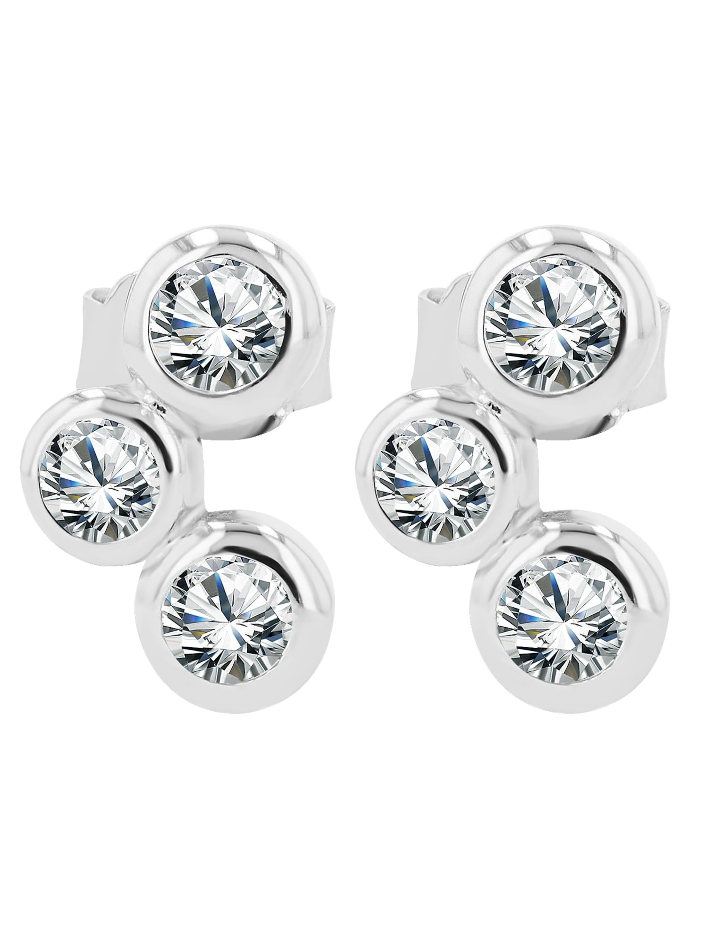 Akzent Earrings 'langlebig' in Silver: front