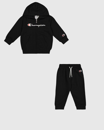 Champion Authentic Athletic Apparel Jogginganzug in Schwarz: Vorderseite