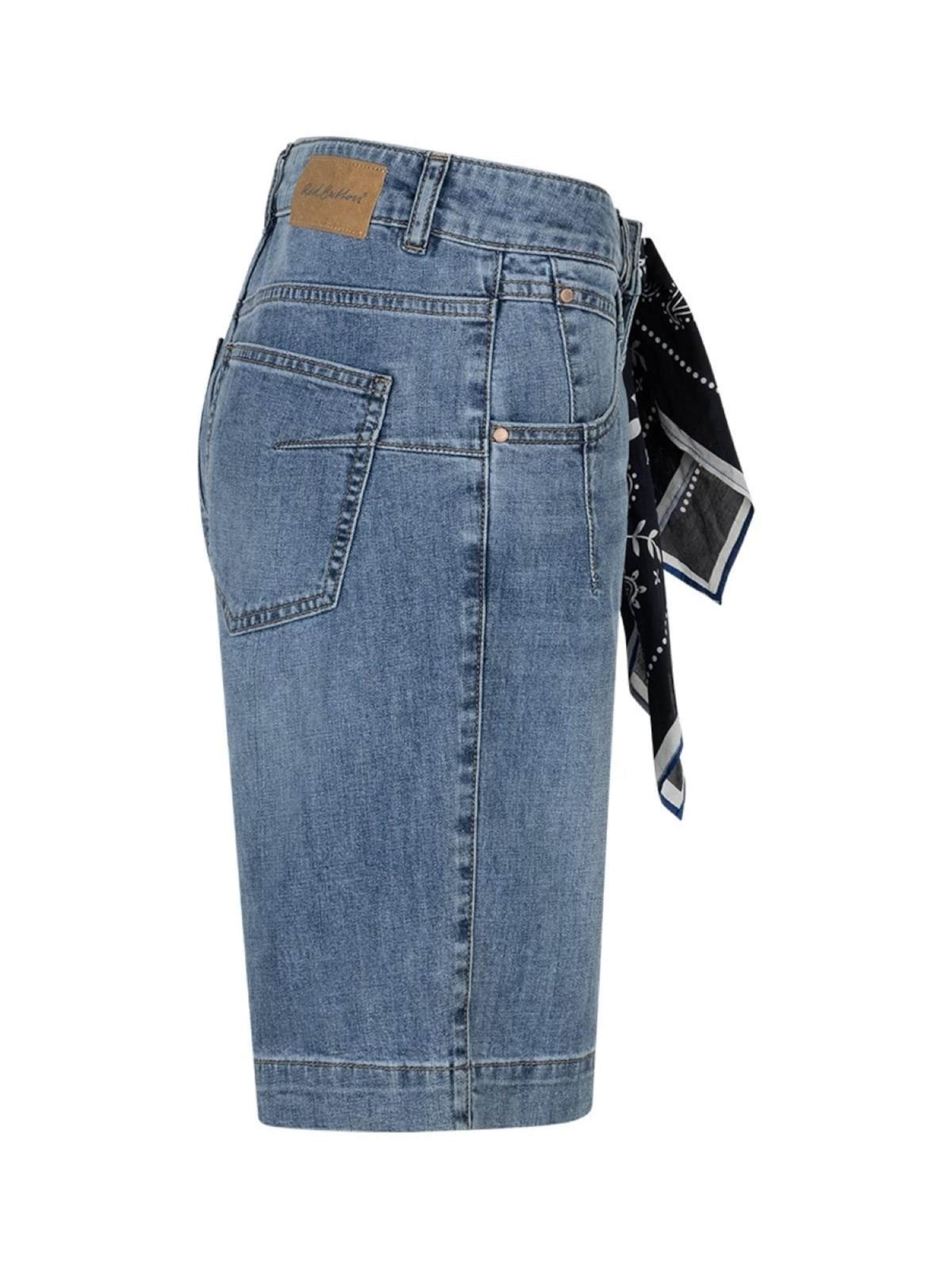 Red Button Regular Pants 'Red Button Kate & scarf blue' in Blue