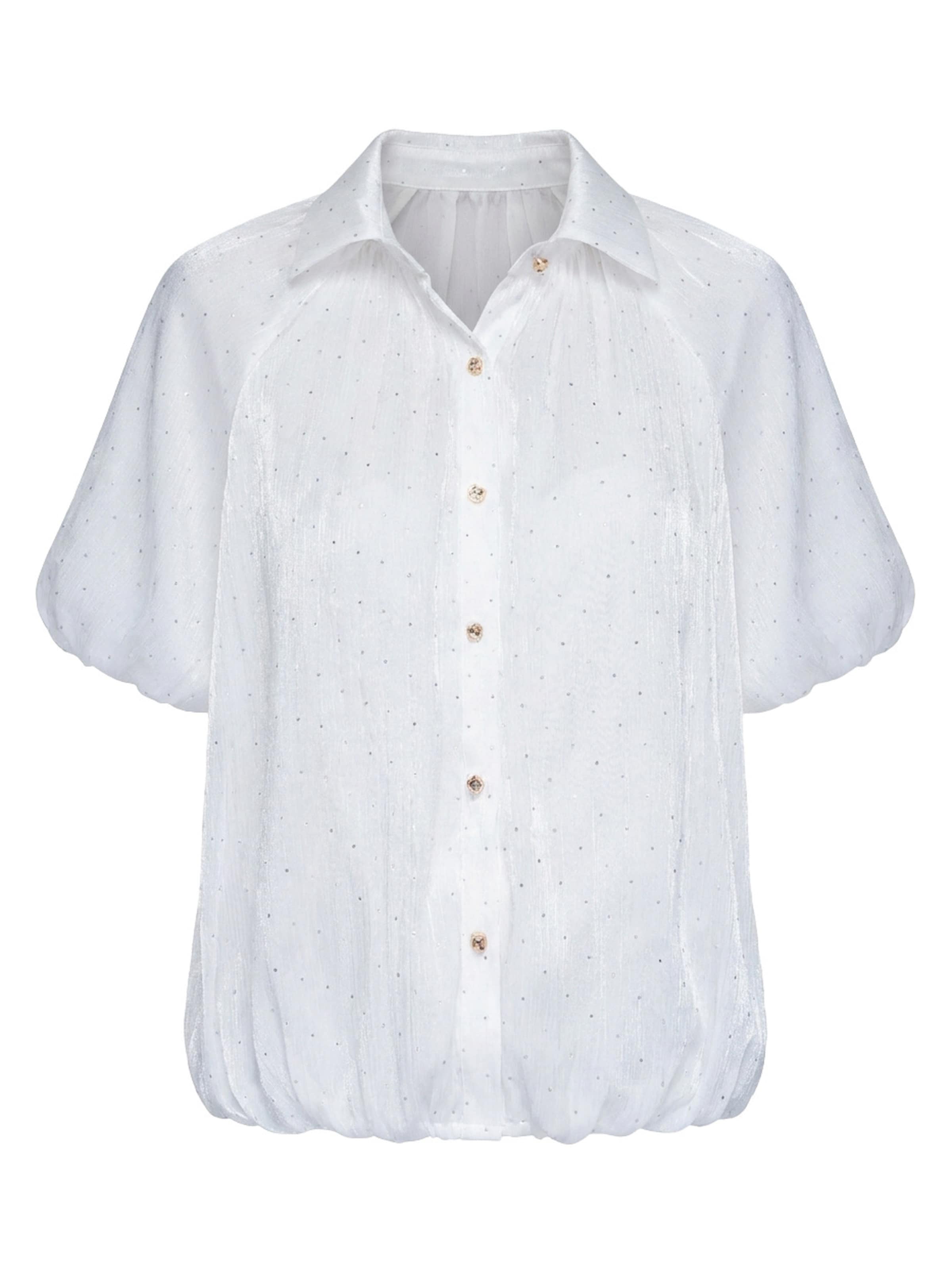 Ombre Blouse in Wit: voorkant