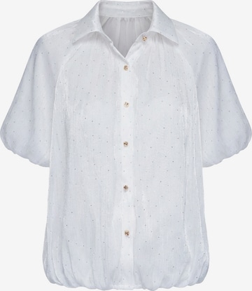 Ombre Blouse in Wit: voorkant
