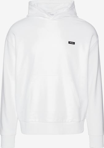 Sweat-shirt Calvin Klein en blanc : devant