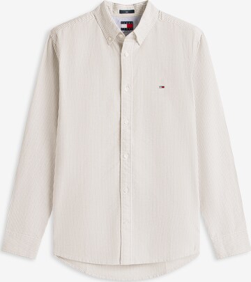 Tommy Jeans Button Up Shirt in Green: front