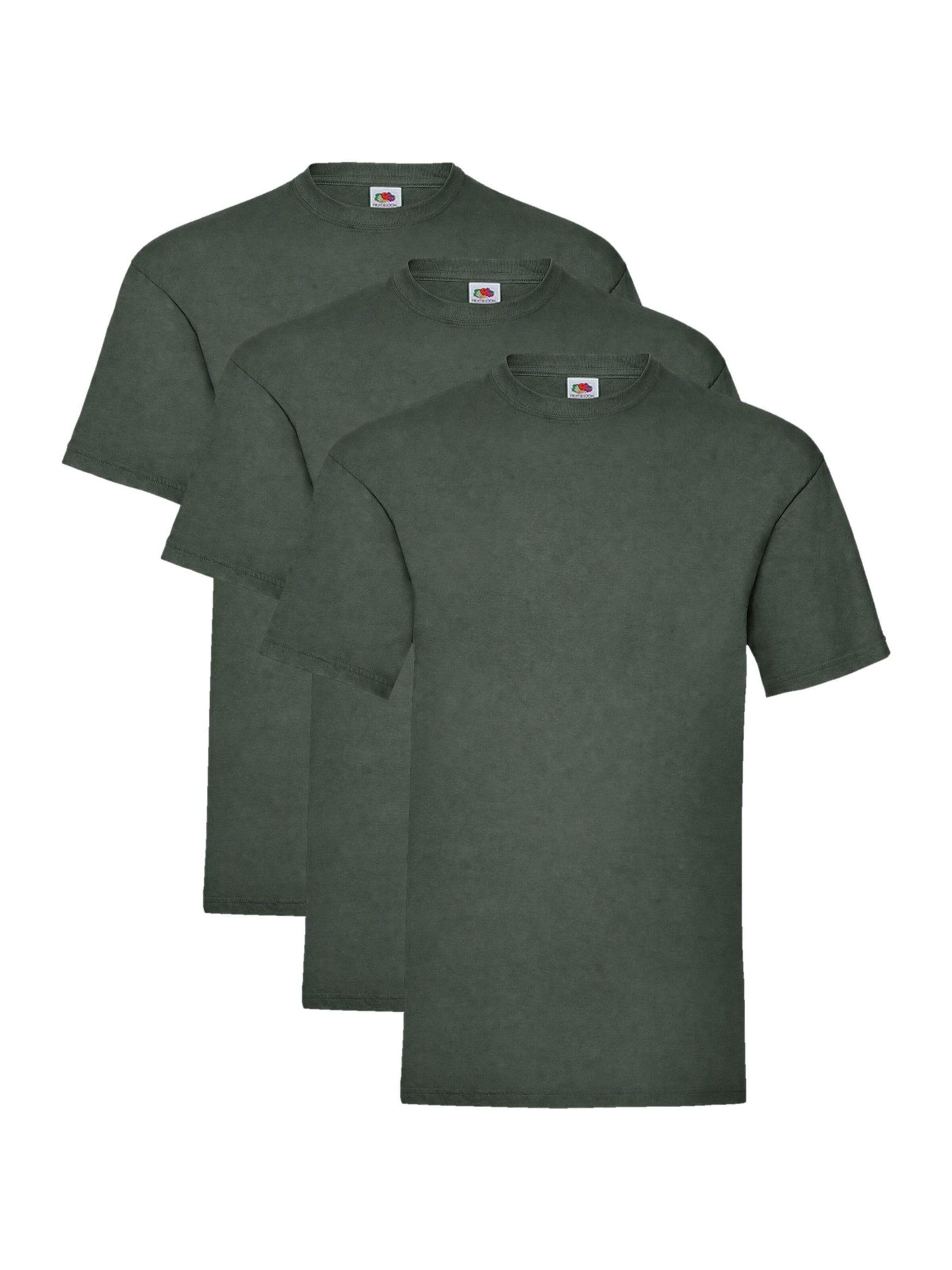 FRUIT OF THE LOOM Bluser & t-shirts 'T-shirt 3-pack' i grøn: forside
