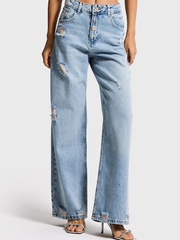 IT'S BASIC Baggy Jeans 'Baggy Mid Rise Jeans' in Blue: front