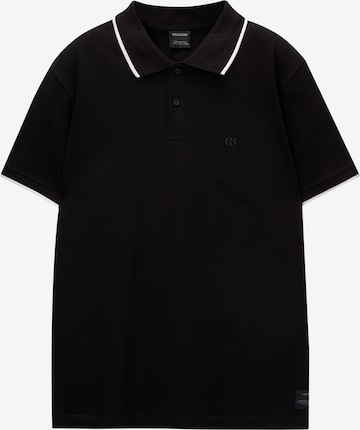 Pull&Bear Poloshirt in Schwarz: predná strana