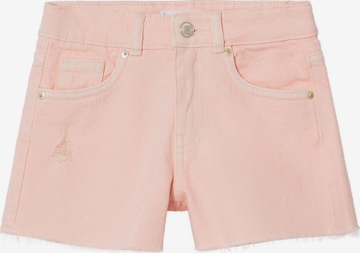 MANGO KIDS Jeans 'ISA' in Roze: voorkant
