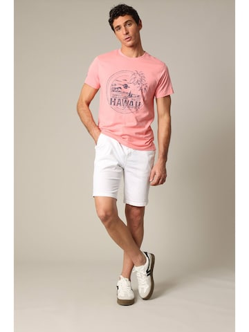 Coupe slim Pantalon 'Mathy' Deeluxe en blanc