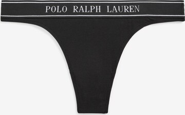 Polo Ralph Lauren Slip ' Mid Rise Thong ' in Zwart: voorkant