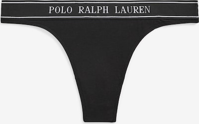 Polo Ralph Lauren Slip ' Mid Rise Thong ' in de kleur Zwart, Productweergave