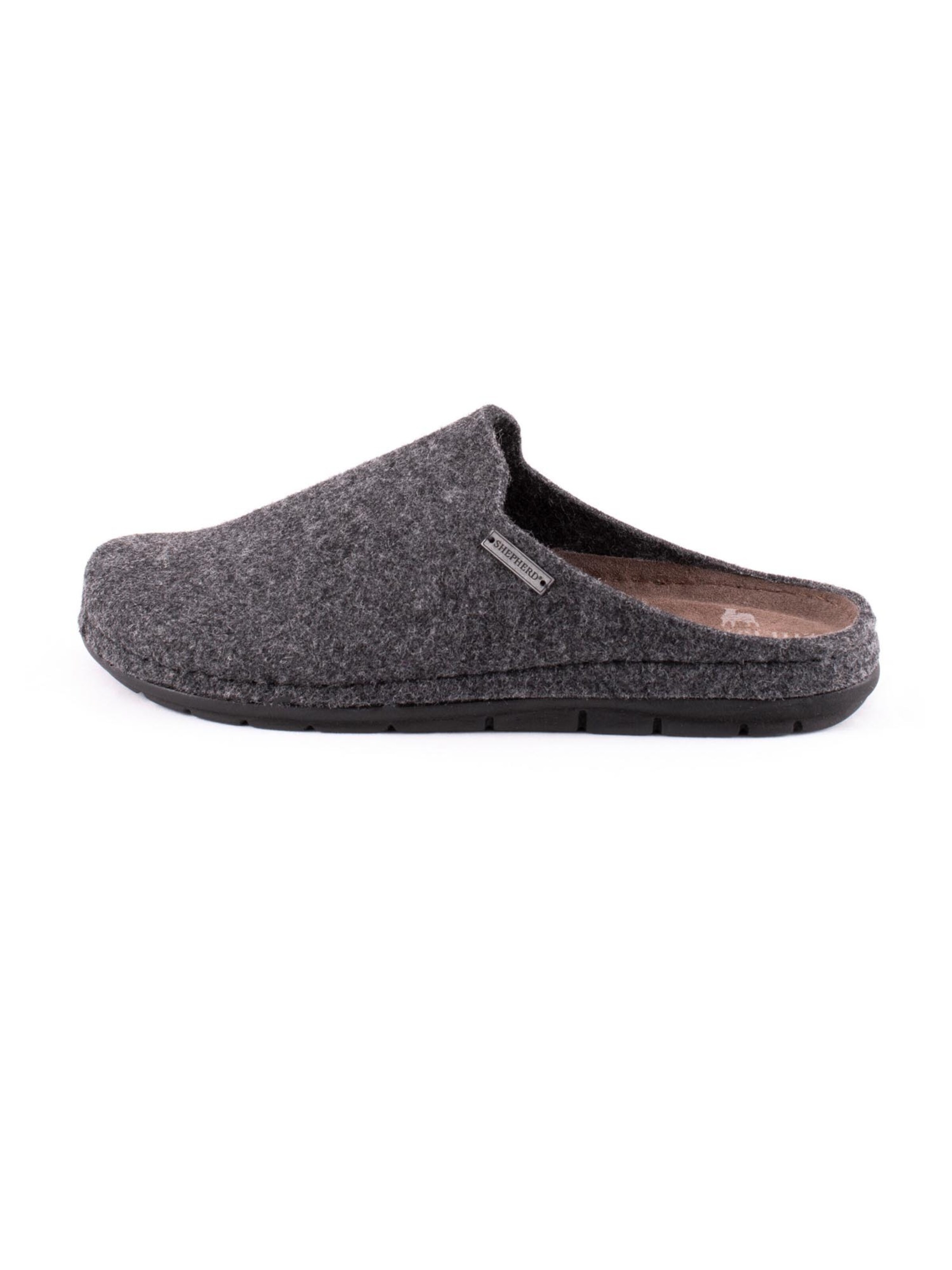 SHEPHERD Hausschuh 'Samuel'‌‌‌ in Grau: Vorderseite