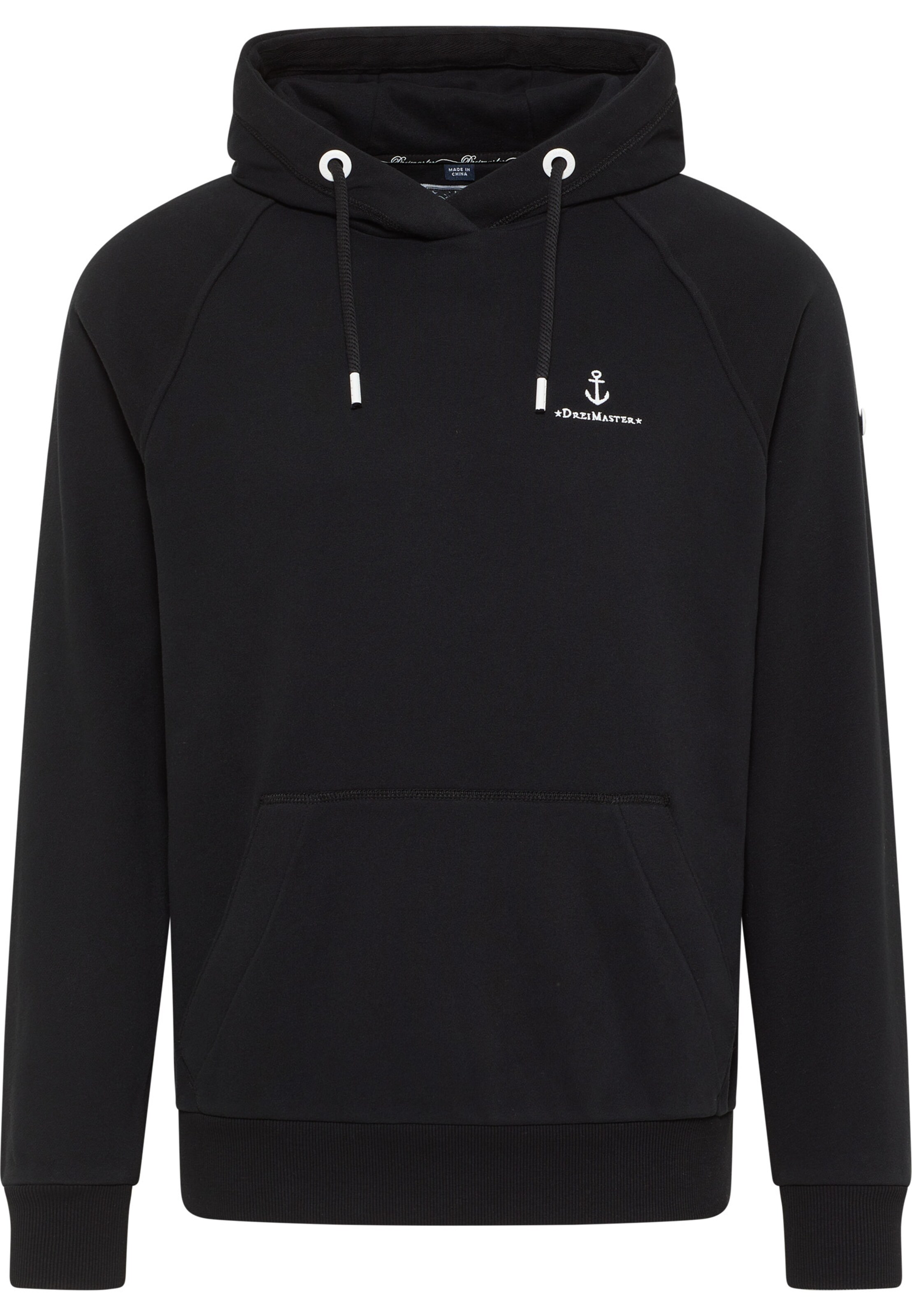 DreiMaster Maritim Mikina 'Kilata' - Čierna: predná strana