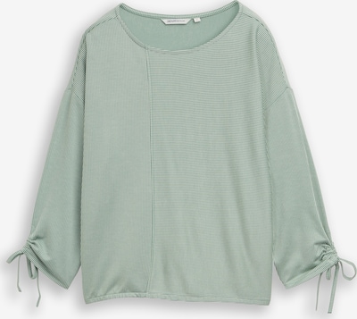 TOM TAILOR DENIM Paita värissä smaragdi / valkoinen, Tuotenäkymä