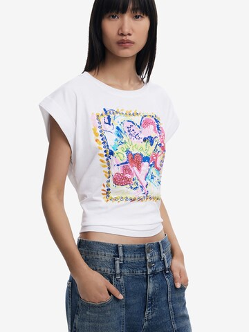 Desigual Футболка 'Art Square' в Белый