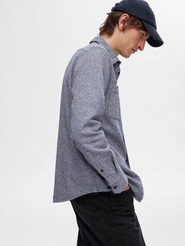 SELECTED HOMME Regular Fit Skjorte 'SLHOwen' i blå