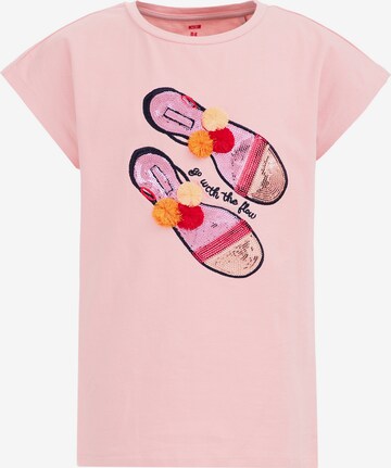 T-Shirt WE Fashion en rose : devant