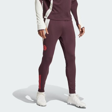 ADIDAS PERFORMANCE Slim fit Sports trousers 'FC Bayern Tiro 24' in Red: front