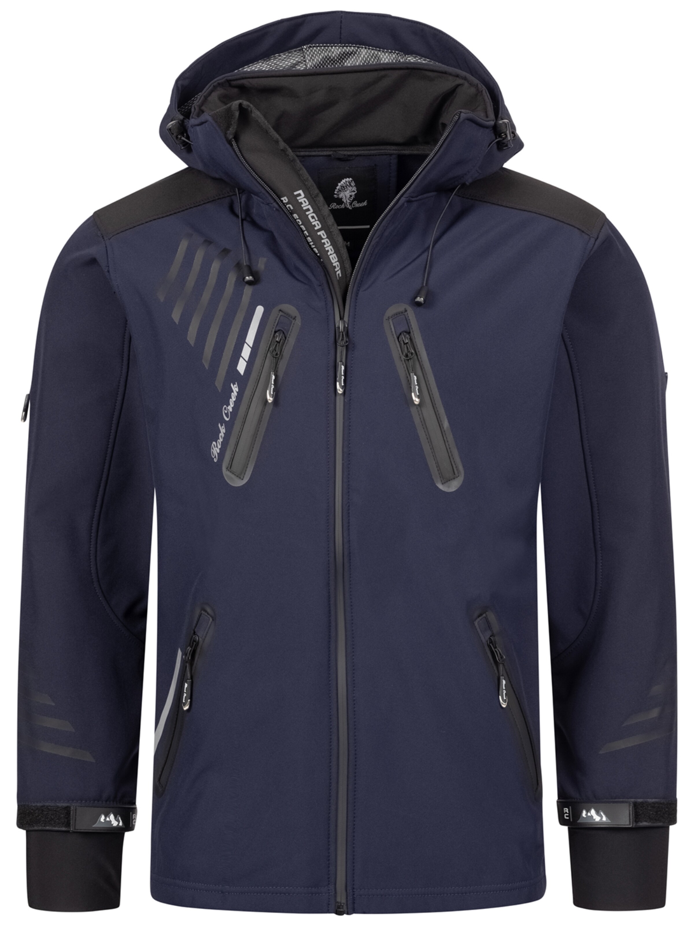 Rock Creek Outdoorjacke in Blau: Vorderseite