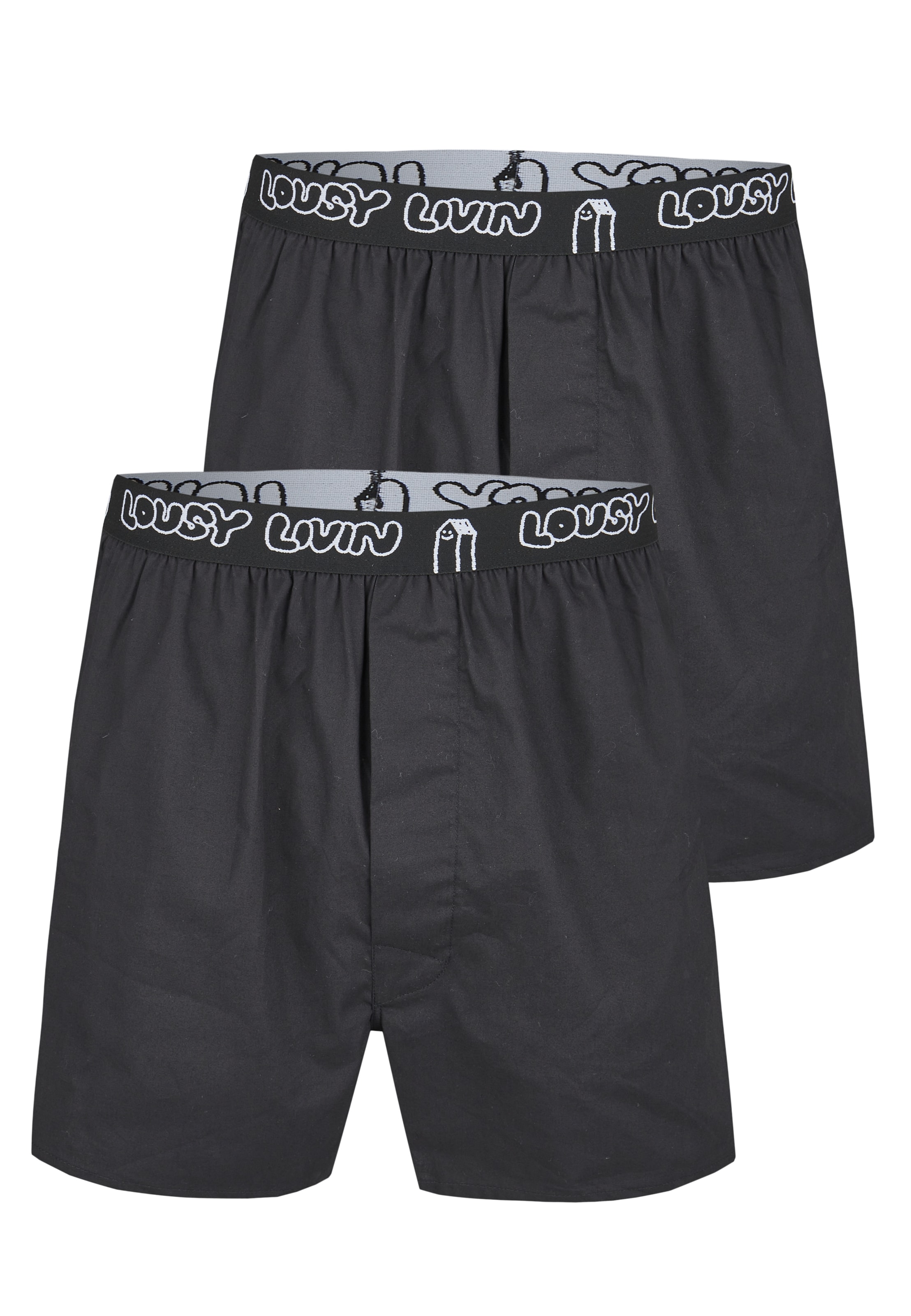 Lousy Livin Boxershorts in Schwarz: Vorderseite