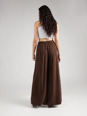MORE & MORE Wide leg Παντελόνι πλισέ σε καφέ