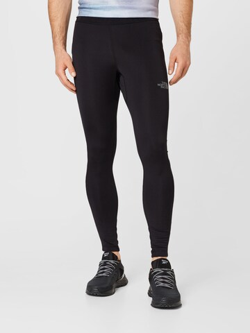 THE NORTH FACE Skinny Workout Pants in Black: front