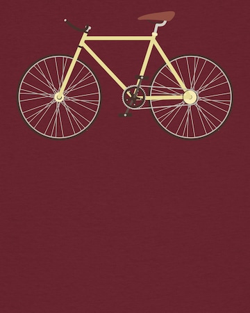 T-shirt ' Yellow Bike ' Watapparel en rouge