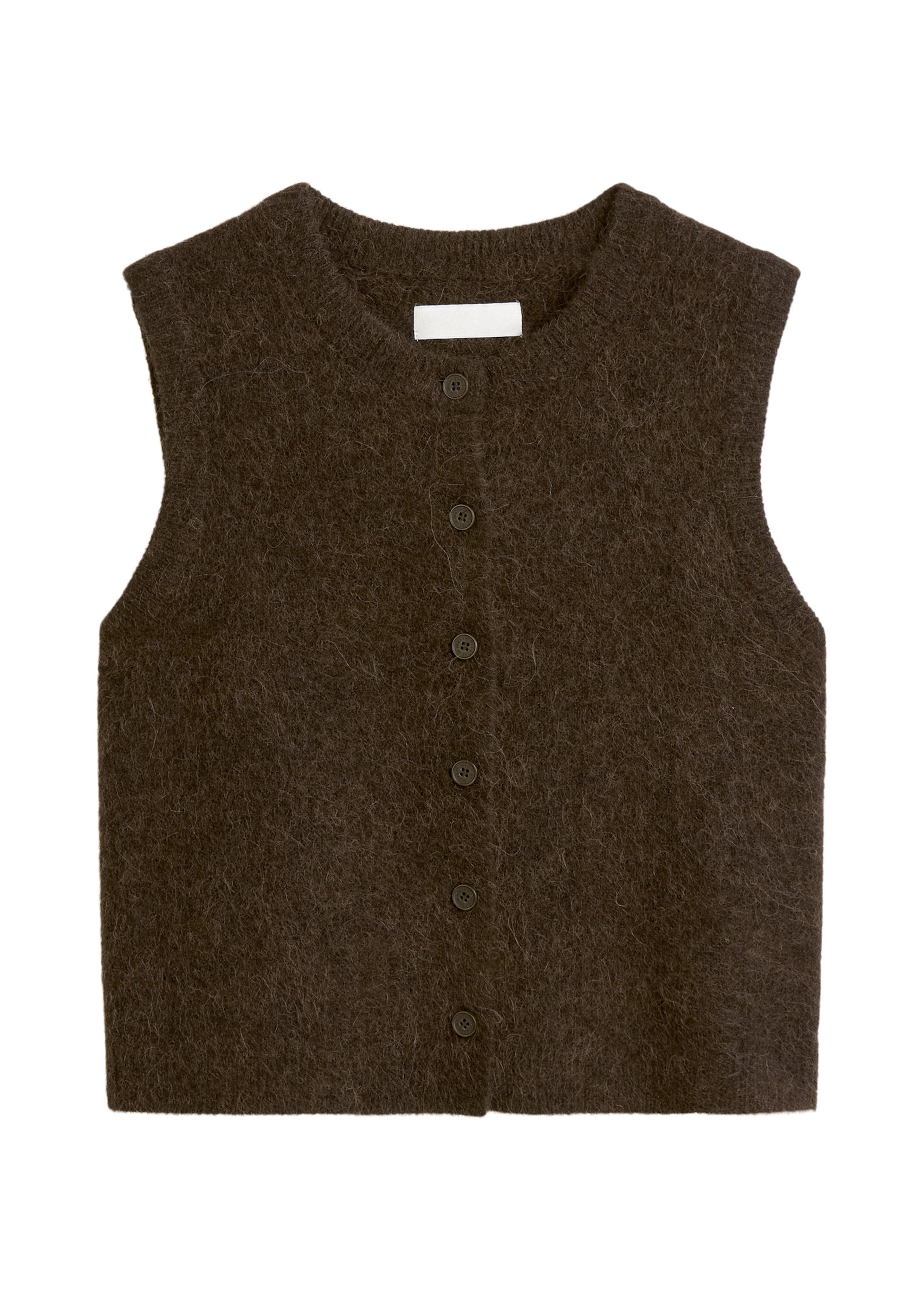 Marc O'Polo DENIM Knitted vest in Brown: front