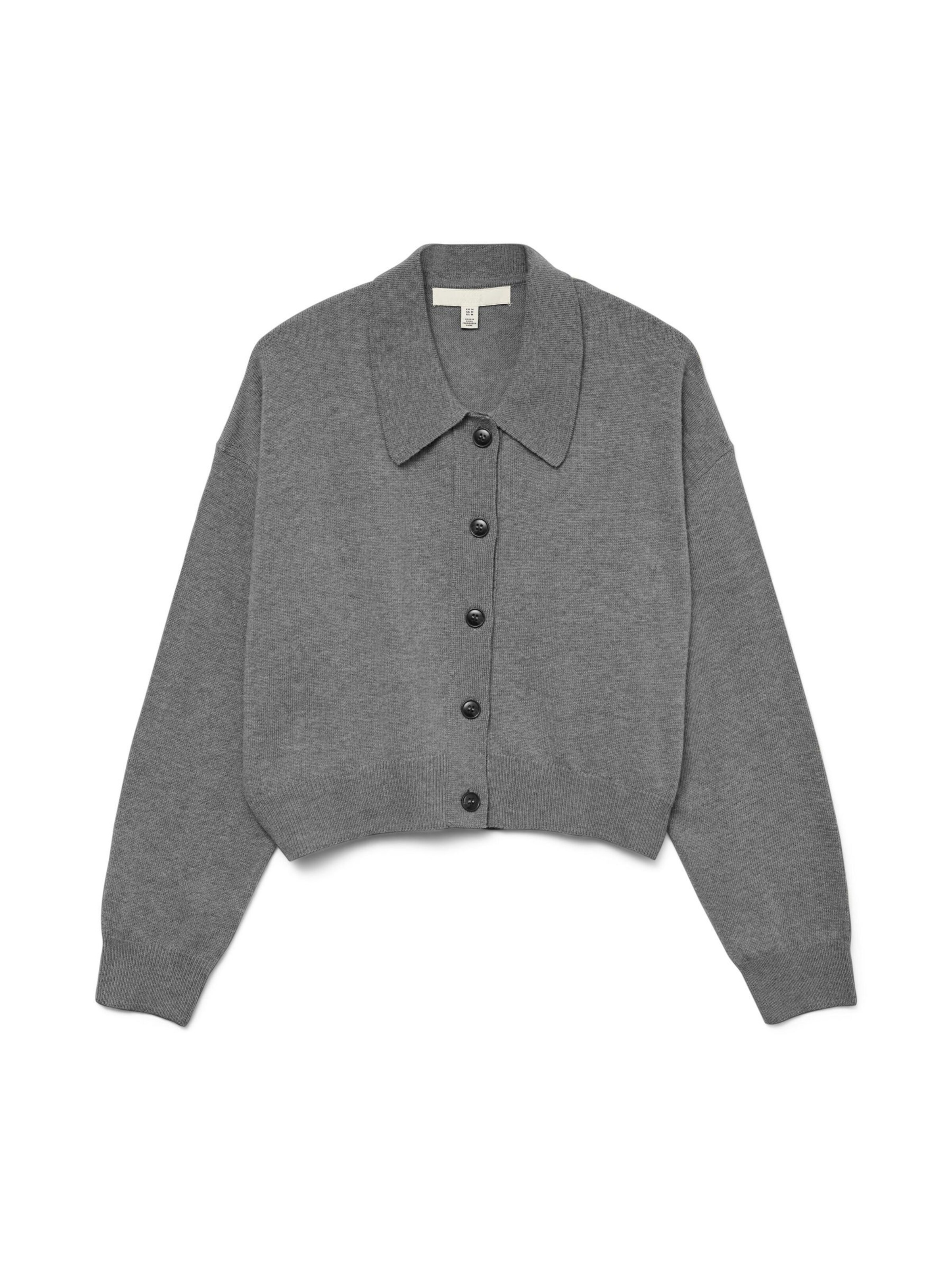 VERO MODA Knit cardigan 'BLAIR' in Grey: front