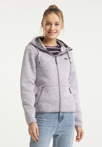 Schmuddelwedda Fleece jas in Lila: voorkant