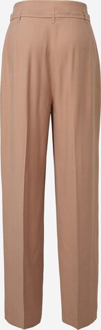 COMMA Wide leg Pleat-Front Pants in Brown: back