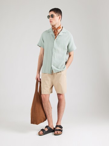 Kronstadt Comfort fit Button Up Shirt 'Avery' in Green