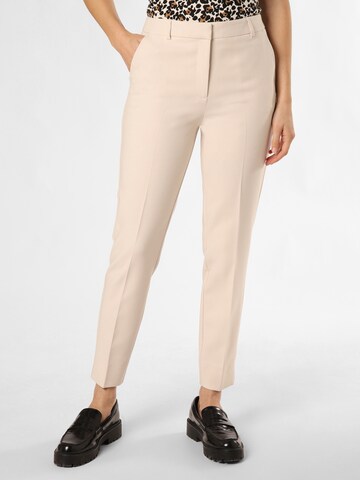 Coupe slim Pantalon à plis COMMA en beige : devant